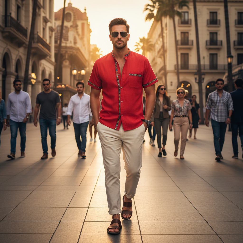 Camisa de Manta TM-78128 Men's Shirt
