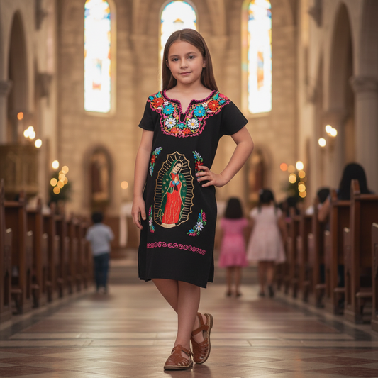 Vestido Bordado de Niña KS-77419 - Embroidered Dress for kids