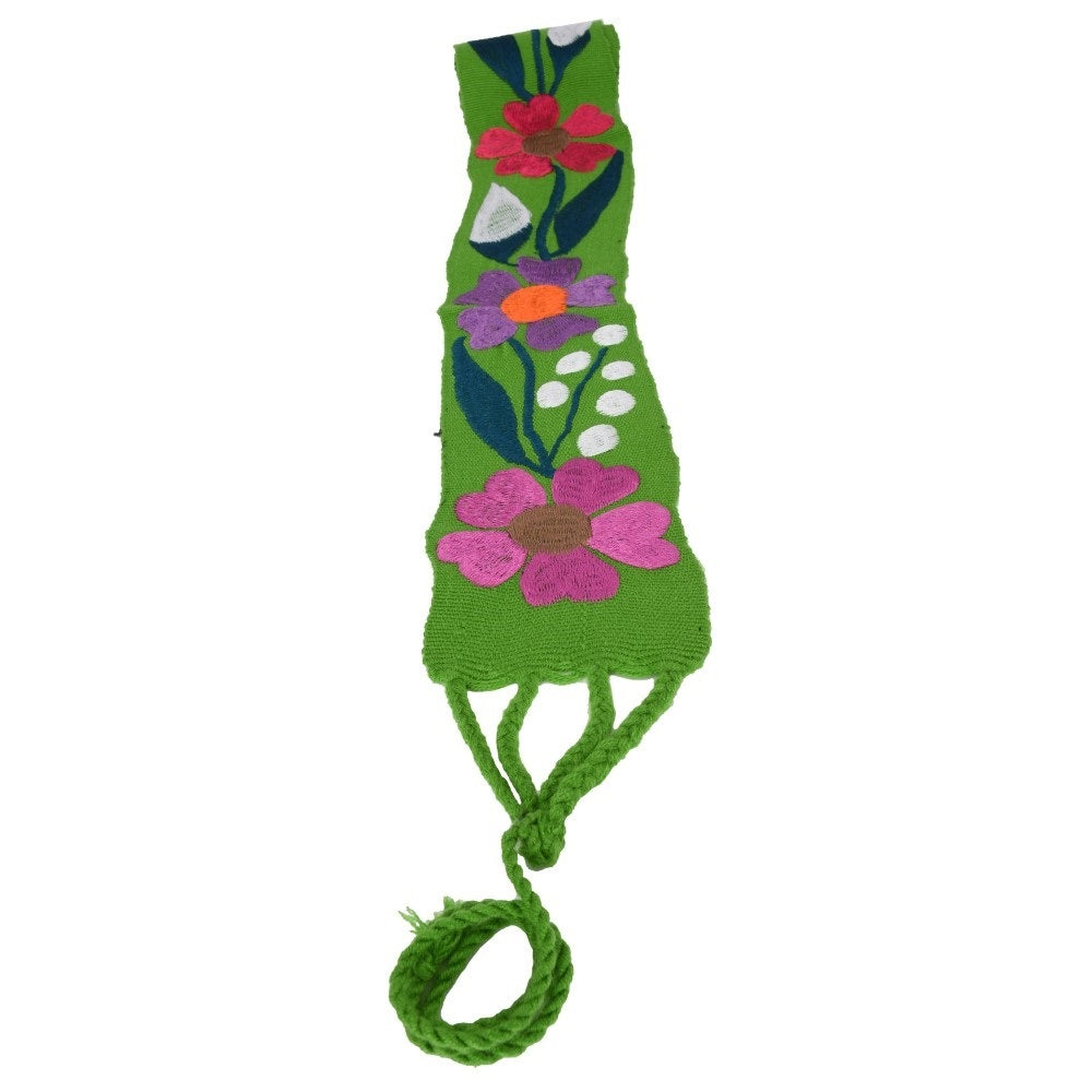 Mexican Embroidered Belt NA-TM-78055-E Green
