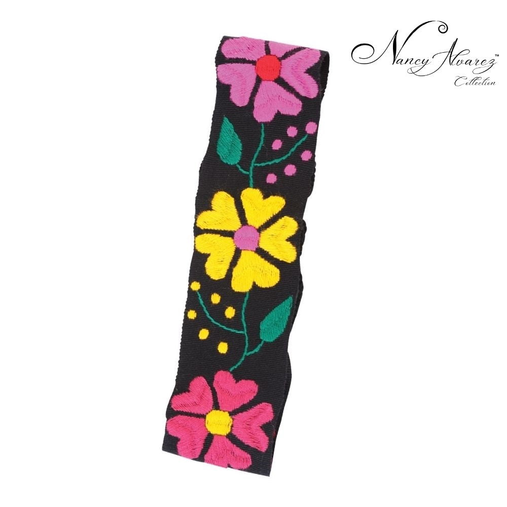Mexican Embroidered Belt NA-TM-78055-H Black