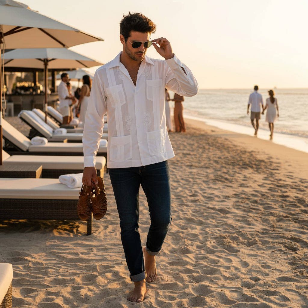 Camisa Guayabera TM-78117 Men's Shirt