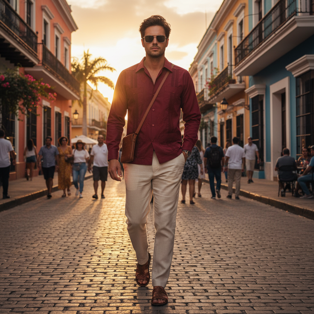 Camisa Guayabera TM-78120 Men's Shirt