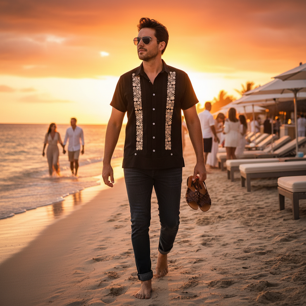Camisa Bordada TM-79004 Men's Shirt